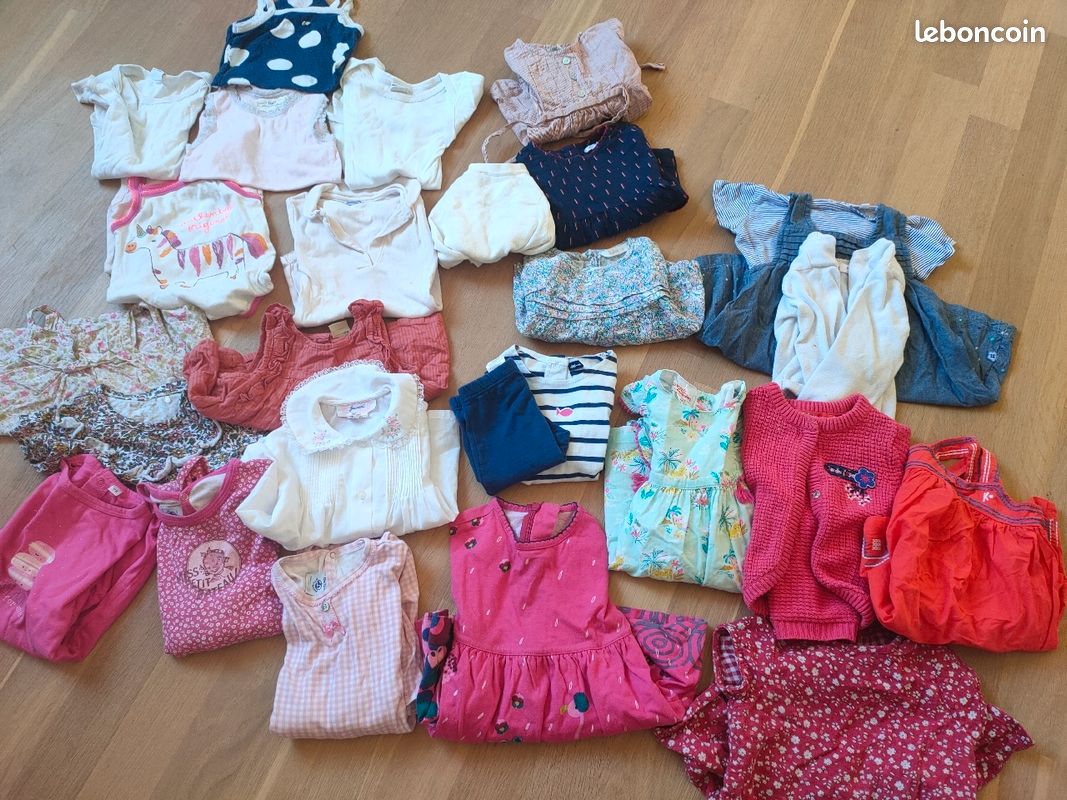 Lot 12 mois été fille 26 pièces (image 1)