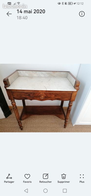 Commode marbre / bois bon état (image 3)