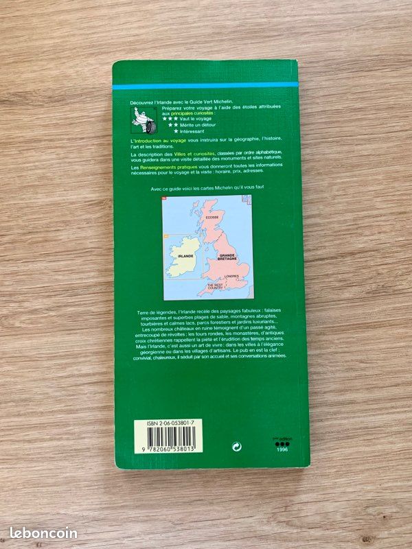 1ère édition du Guide Michelin « Irlande » 1996 (image 2)
