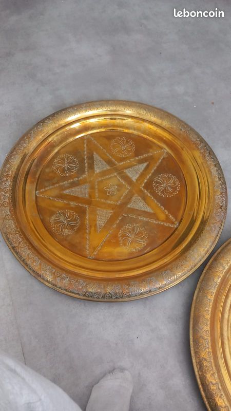 Grand plateau marocain en cuivre (image 2)