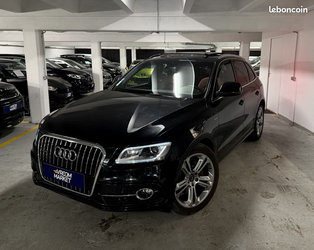 AUDI Q5 2.0 Hybrid 245ch AVUS - 2013 - 135 000 km - BOITE AUTO - INTERIEUR CUIR NAPPA ROUGE - TOIT OUVRANT - CAMERA DE RECUL - GPS - CARPLAY - BATTERIE HYBRIDE NEUVE - SUIVI COMPLET (image 1)