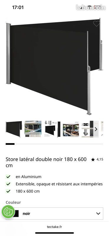 Auvent latéral double (image 1)