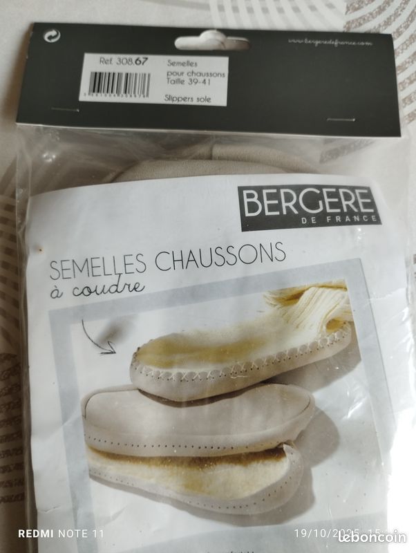 Semelles chaussons à coudre Loisirs créatifs