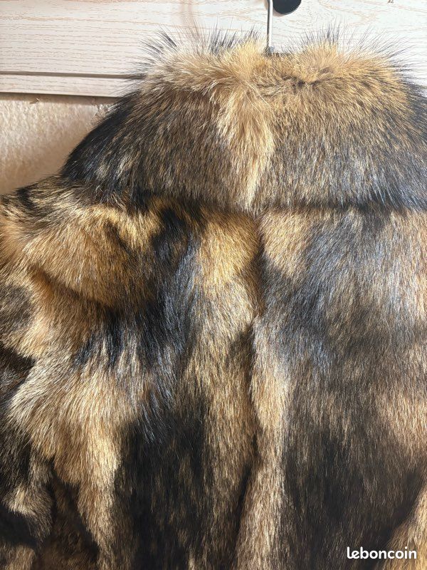 Manteau En Fausse Fourrure De Renard - Marron - Taille XL - Style Basique - Neuf Avec étiquettes