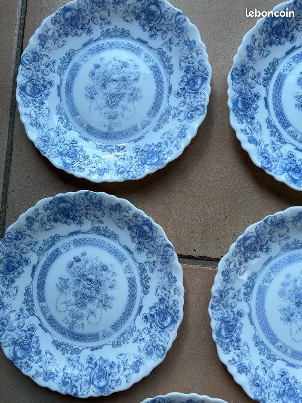 ANCIEN ARCOPAL VOLCAN LOT DE 3 ASSIETTES CREUSES SOUPE 19 CM PLAT DE SERVICE
