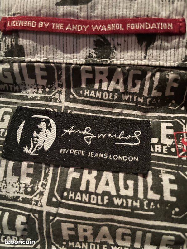 Très rare chemise de collection homme Marilyne Monroe, Andy Warhol, Pepe Jeans (image 2)