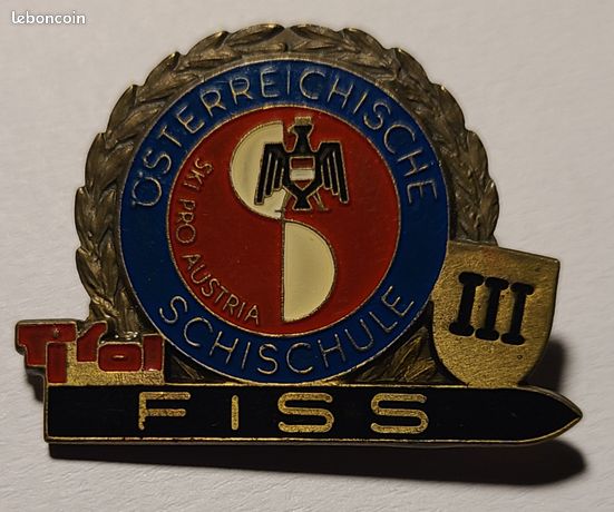 Insigne, broche médaille ski ESF Le cabri fabrication FIA Insigne, broche médaille ski ESF Le cabri fabrication FIA