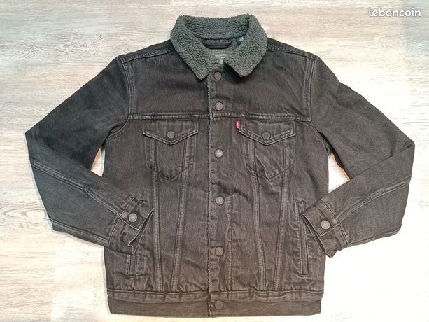 Jeans Veste Sherpa Noir Veste Jean Regular Noir Blouson RST X