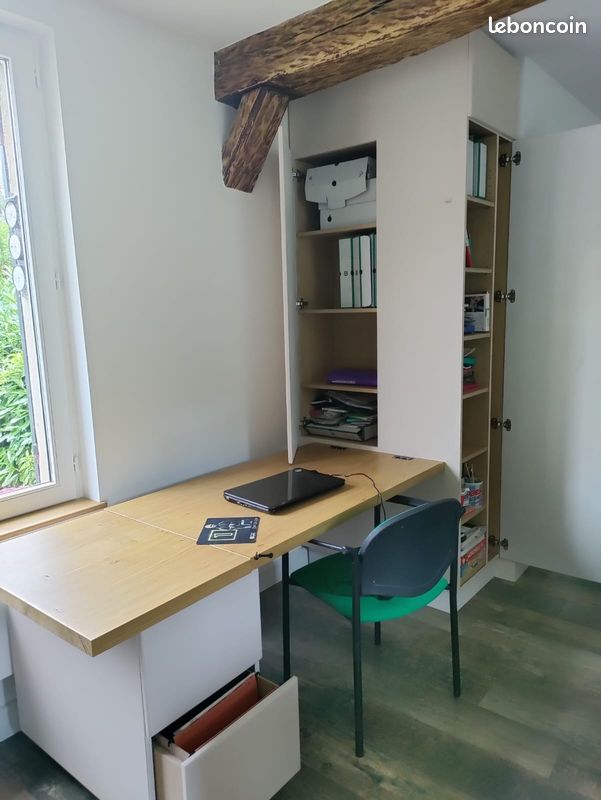 Bureau Plateau chêne massif modulable (image 2)