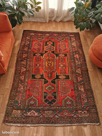Tpis orientl ncien persn Srouk rouge en pure line à poils longs
