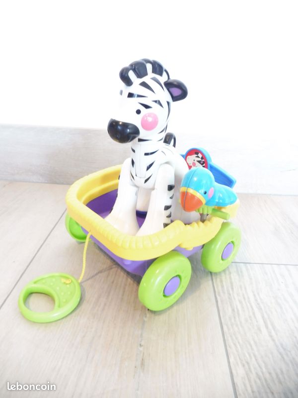 Zèbre et chariot Fisher Price (image 1)