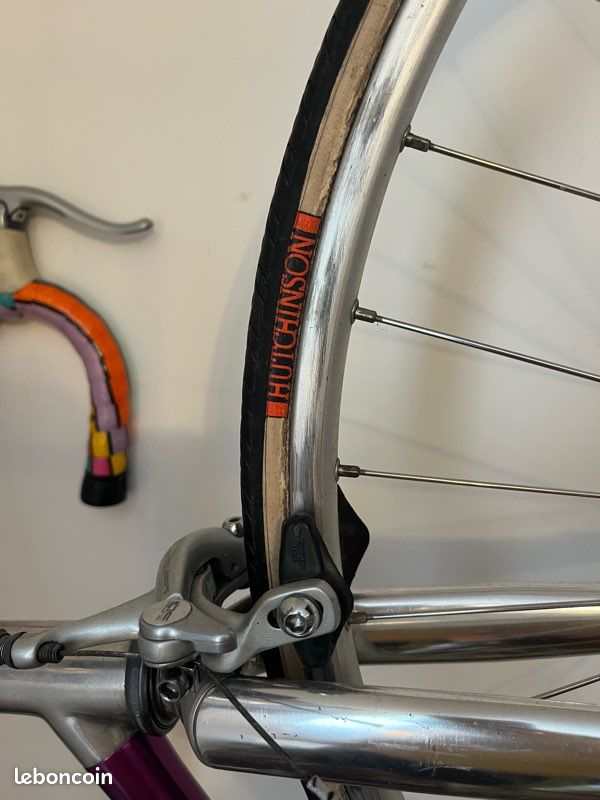 Vélo vintage cadre léger sur mesure selle Brooks guidoline multicolore (image 6)