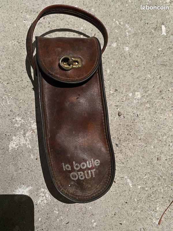 Etui Cuir Obut Pour 3 Boules De Pétanque - Acier - Occasion