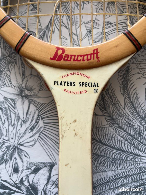 Raquette De Tennis Vintage Bancroft Falcon En Bois - Occasion - Modèle Rétro