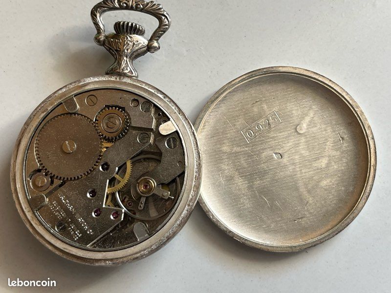 Montre Gousset Ancienne Avec Chaîne - À Réviser Ou Pour Pièces - Vintage - Occasion