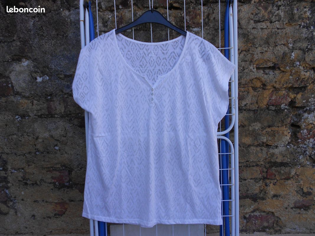 Haut blanc femme camaïeu Vêtements