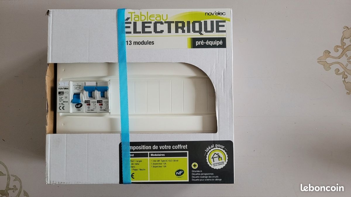 Tableau électrique pré-équipé 1 rangée Nov'Elec (image 1)