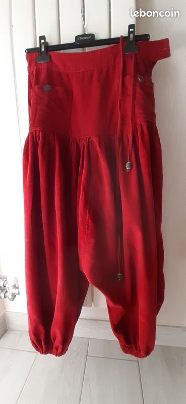 Jupe Sarouel velours rouge MACHA (image 2)