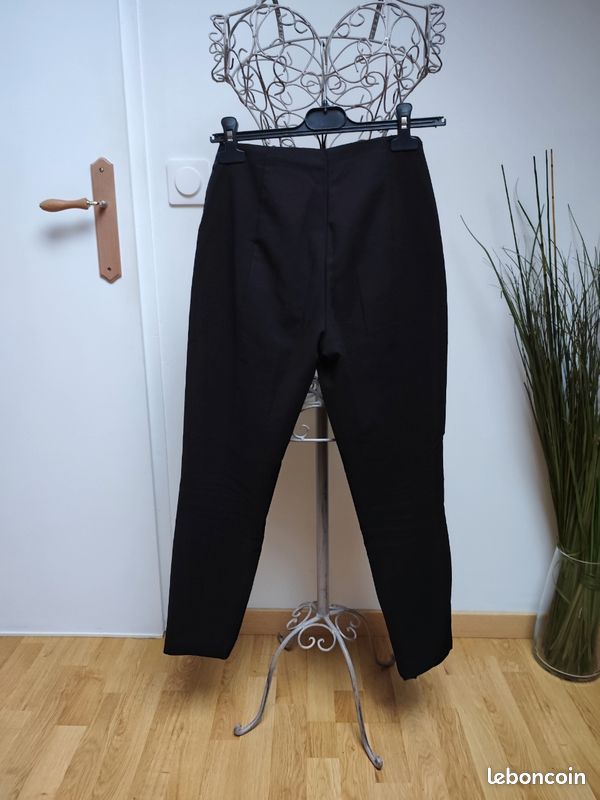 Pantalon noir stretch taille adaptable (image 3)