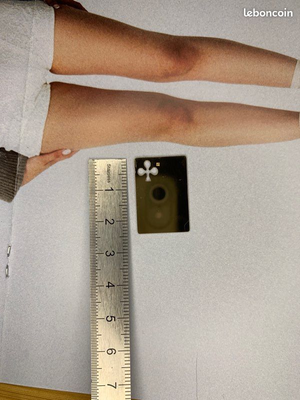 Lots de 2 Pendentifs en forme de carte avec une trèfle en plaqué or (image 5)
