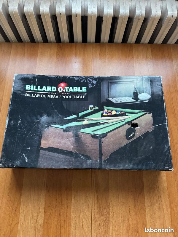 Billard miniature pool table complet avec accessoires - Jeu famille salon (image 1)