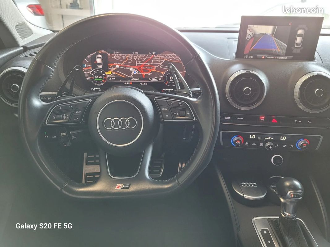 AUDI A3 BERLINE 35 TFSI CoD 150 S tronic 7 Design Luxe + VOLANT SLINE / S-LINE + SIEGES CUIR + ATTELAGE + ENTRETIEN AUDI (image 14)