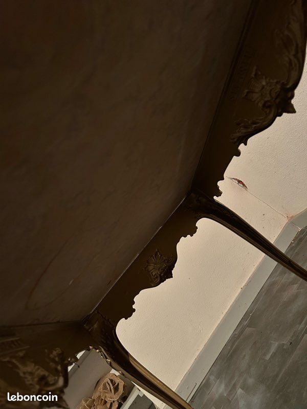 Table de salon bronze et marbre (image 6)
