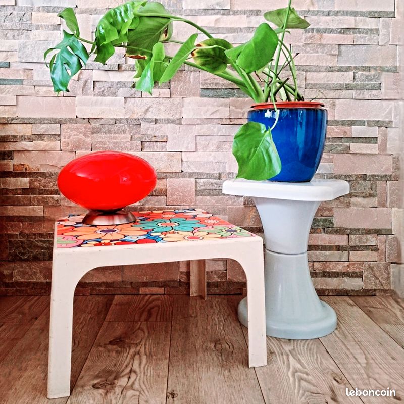 Table et tabouret space age vintage 70 (image 1)