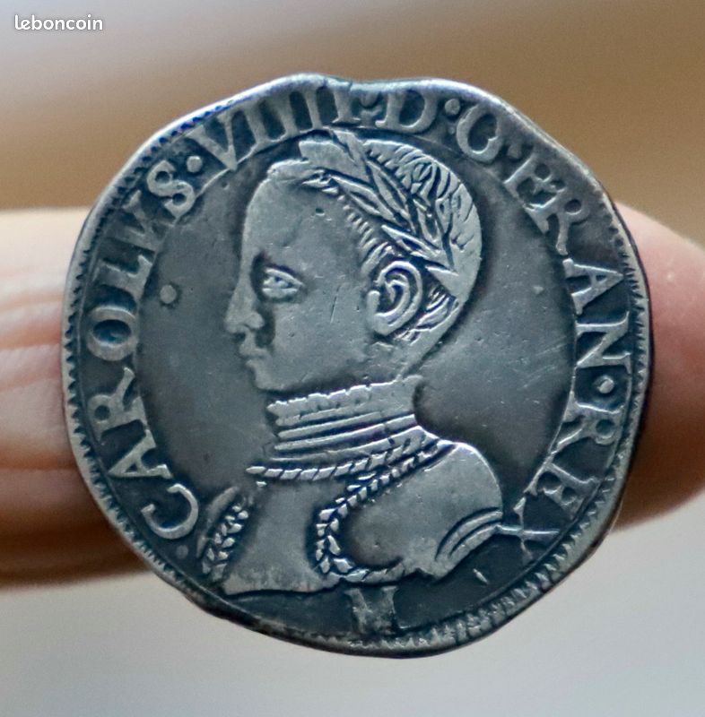 Teston Charles IX 1575 – Rouen – Argent – TB+ – Monnaie Rare