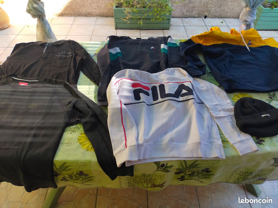 Gros lot vêtements homme – Nike, Kappa, Le Coq Sportif, FILA, Puma