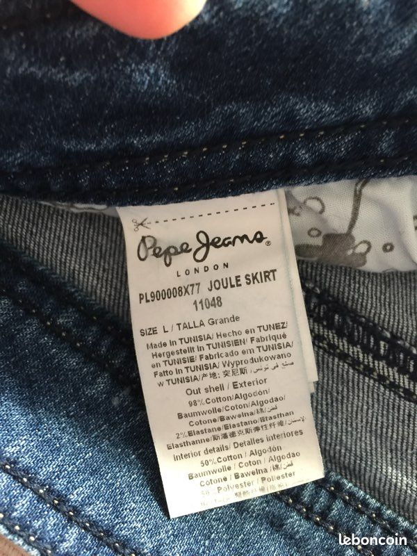 Jupe jean bleu Taille L (image 3)