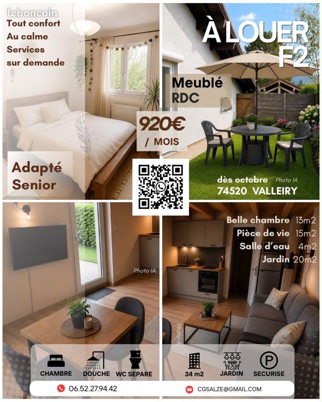 Appartement 2 pièces 34 m² · à Valleiry · 34 m² · 920 €/mois
