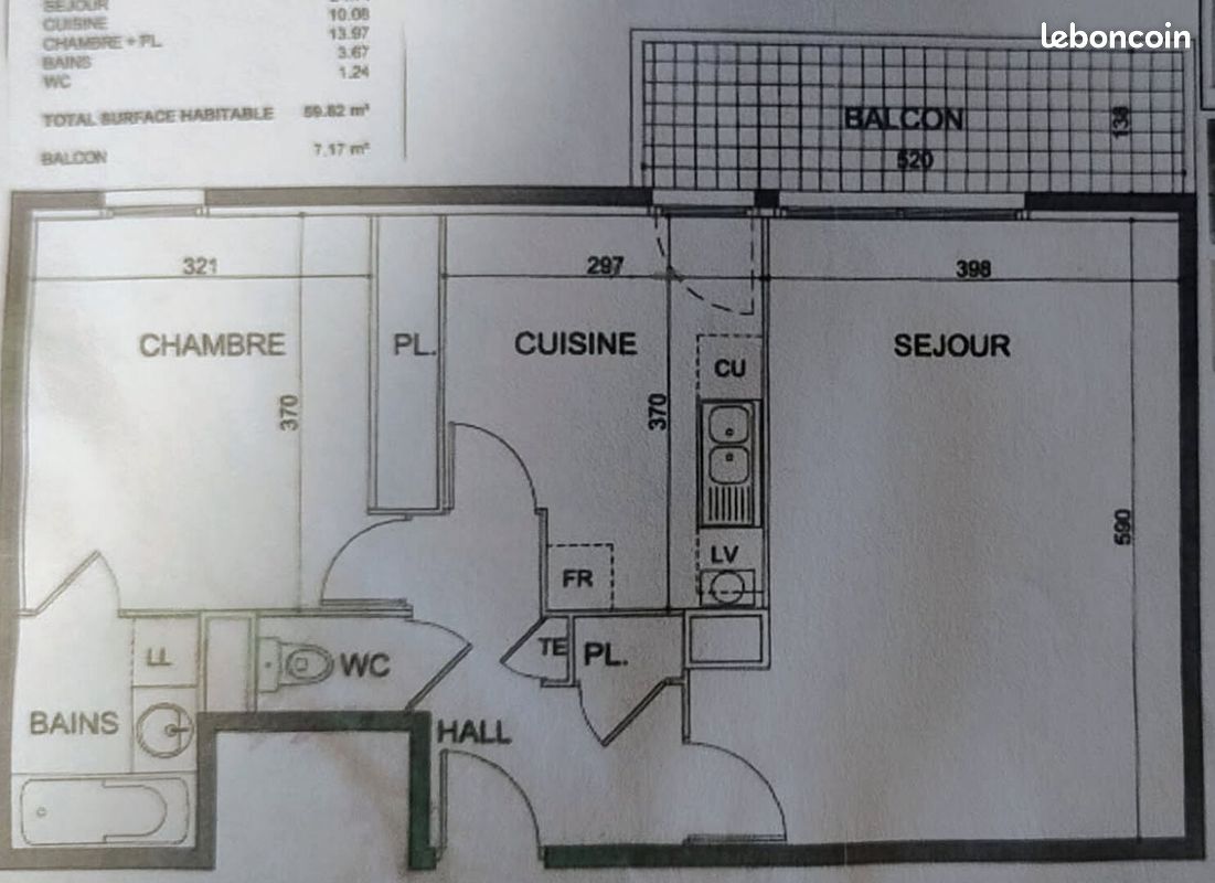 Appartement 265 000 € - 61 m²