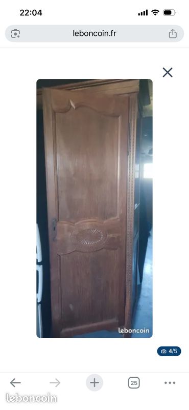 Armoire en bois massif rustique (image 3)