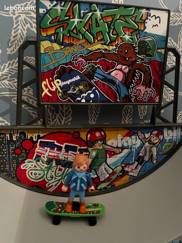 Skatepark playmobil + 1 personnage avec skate (image 2)