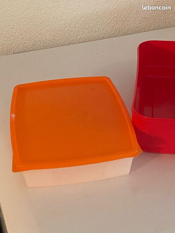 Lot boîtes de rangement plastique vintage années 70/80 Style pop (image 3)