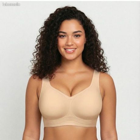 Vertvie Ensemble de 3 soutiens-gorge de sport push-up sans armatures pour femmes, noir, rose et blanc, L