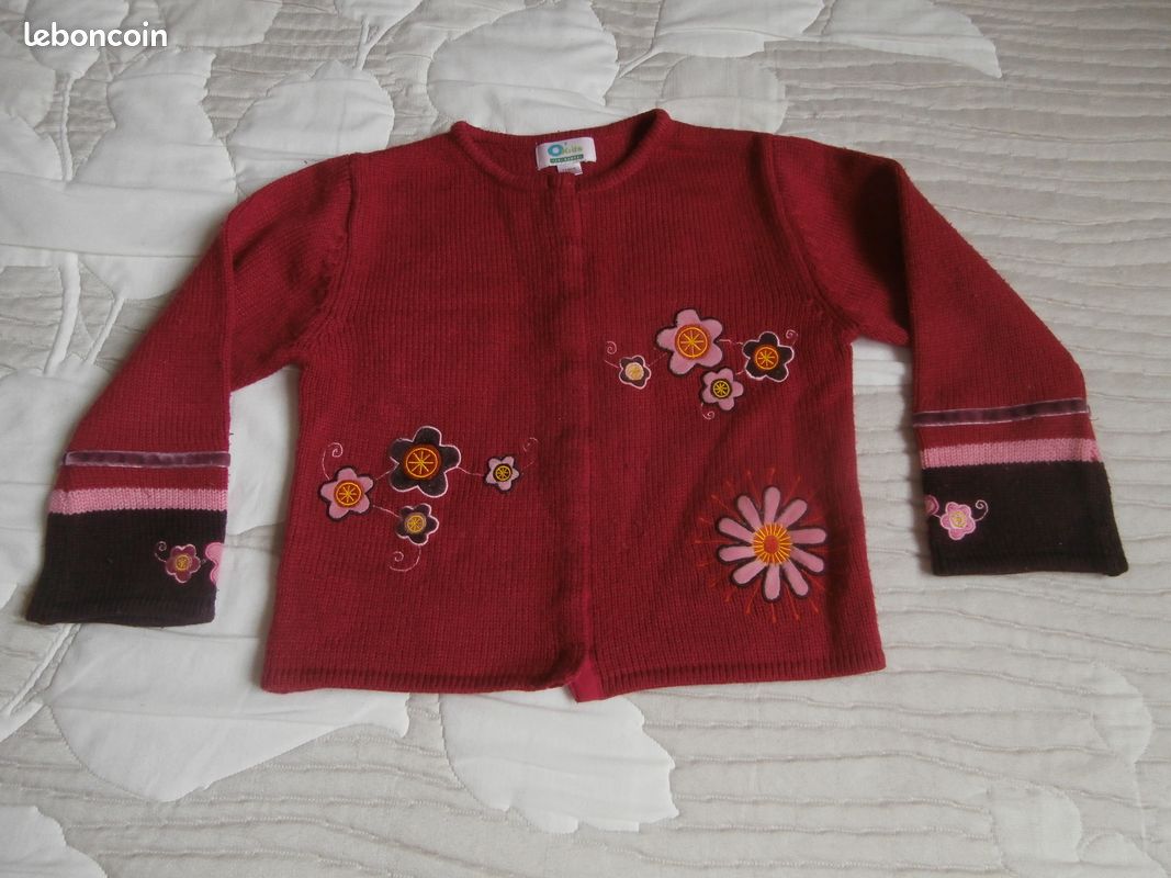 Gilet fille vert baudet 4/6 ans (image 1)