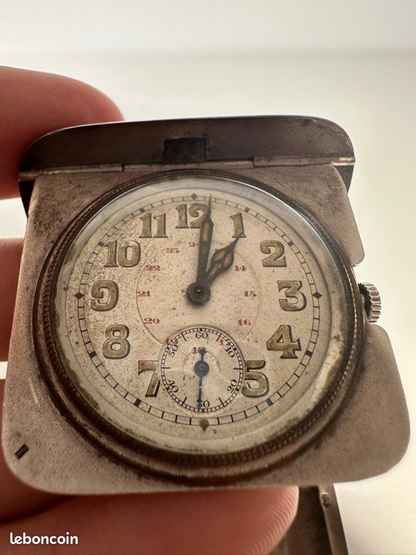 Montre de voyage en Argent massif 1930 (image 5)