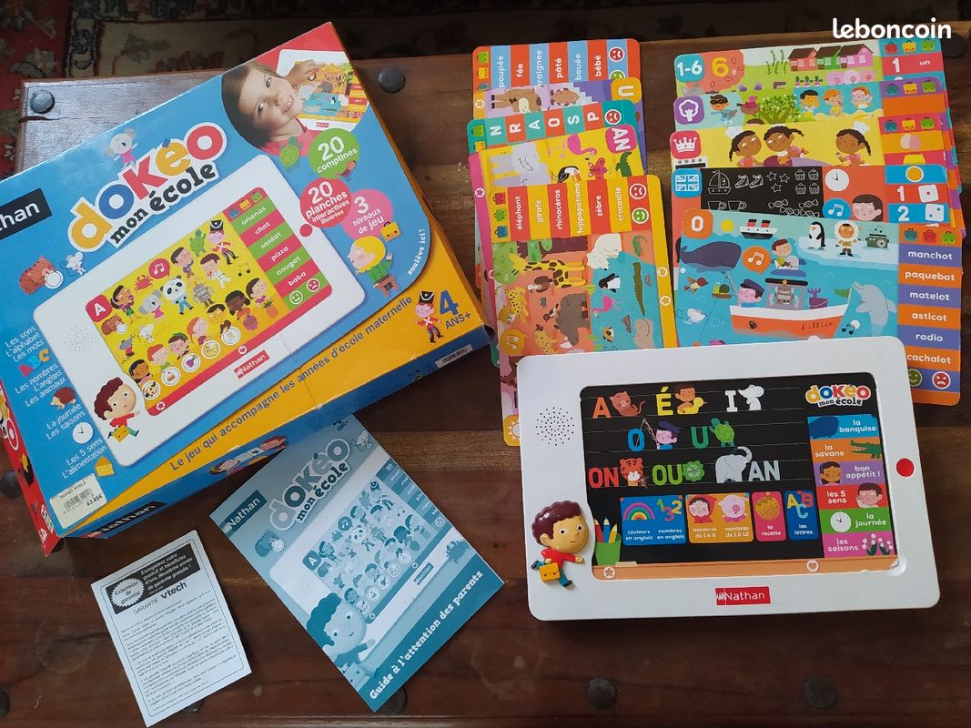 Tablette Dokéo mon école + boîte, guide pour les parents, garantie... (image 1)