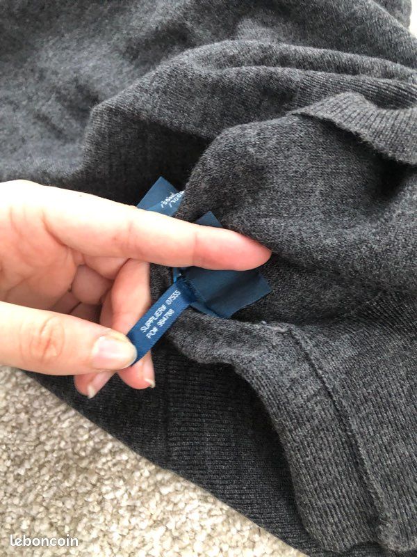 Pull Ralph Lauren sans manche gris (image 6)