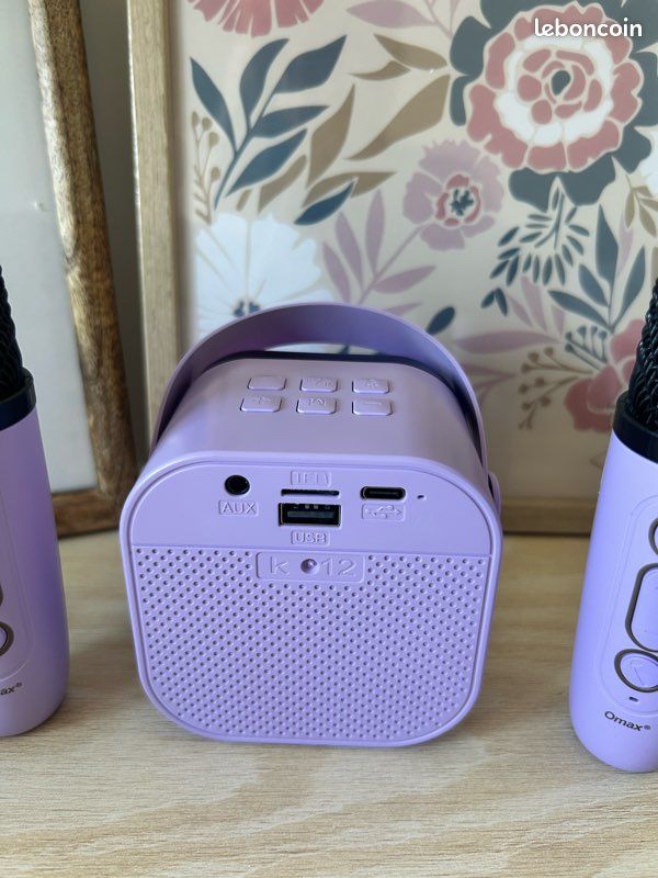 🎤 Enceinte Karaoké portable + 2 micros – Neuve 💜 (image 7)