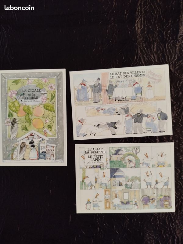 3 cartes postales la Fontaine (image 1)