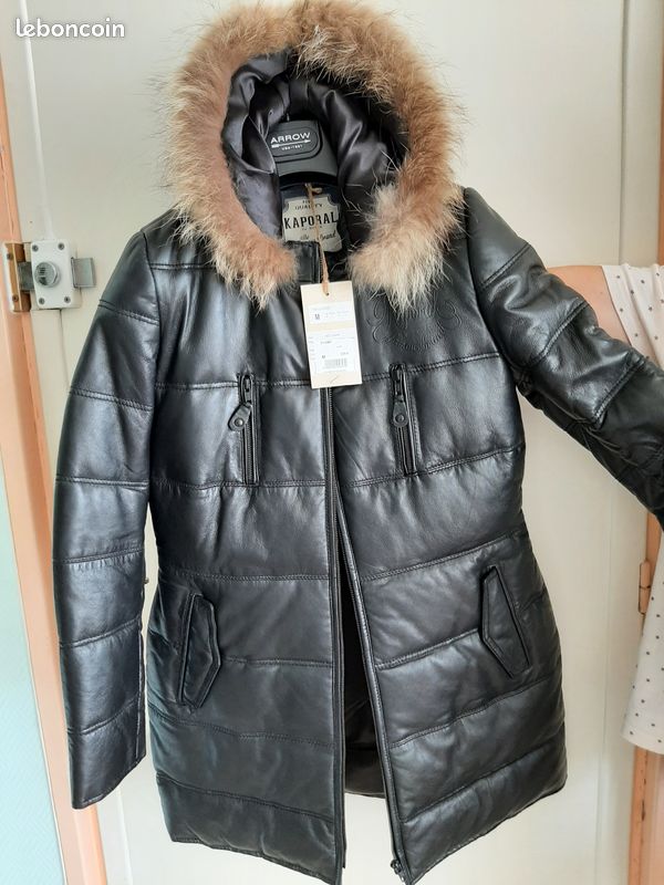 Parka neuve en cuir marque KAPORAL taille M (36/38) (image 1)