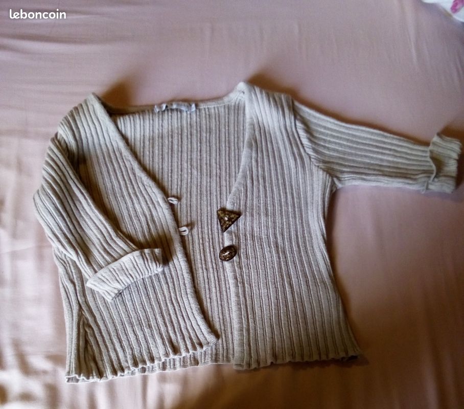 Petit gilets beige taille 38-M (image 1)