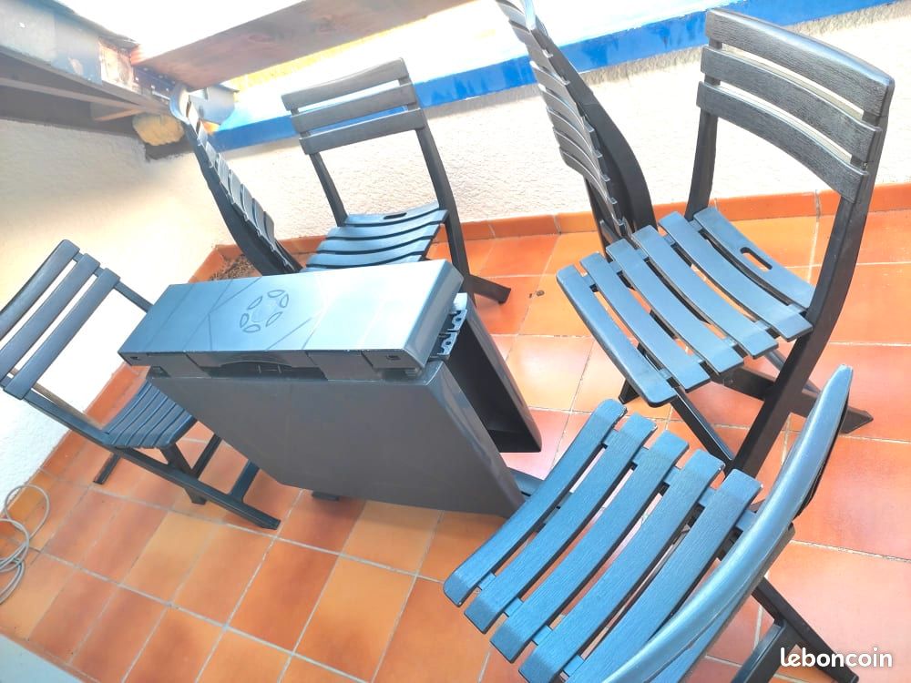 Ensemble SALON DE JARDIN 6 personnes TABLE ET CHAISES GROFILEX (image 1)