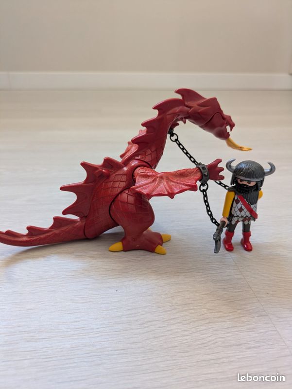 Playmobil knights chevalier et gros dragon rouge (image 3)