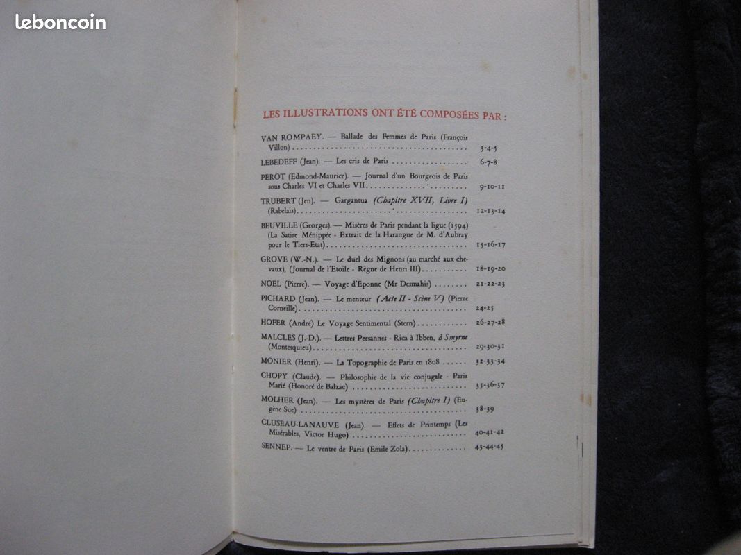"Ames et Visages de Paris";numéroté;28 écrivains;1945s;28 illustrateurs (image 9)
