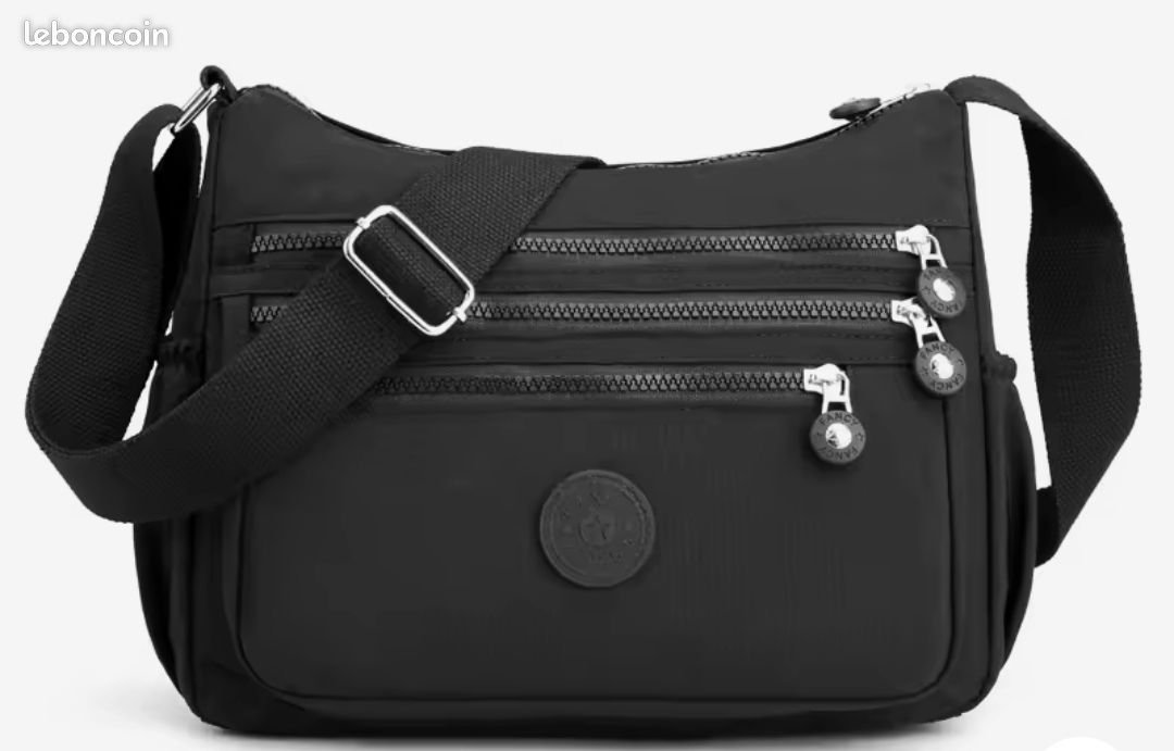 Sac bandoulières plein de poches noir NEUF (image 1)