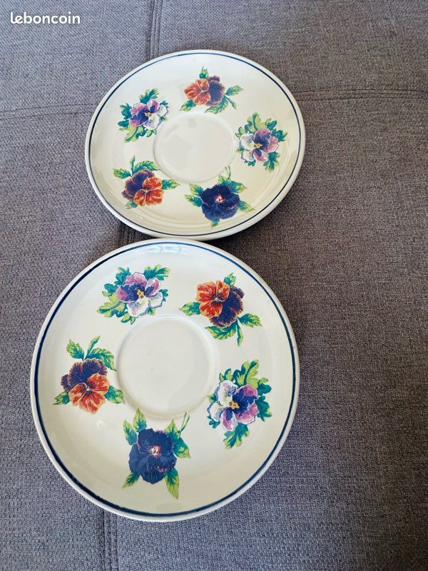 Deux assiettes Geneviève Lethu Folles pensées (image 1)